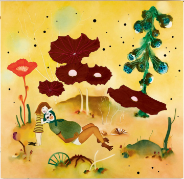 Abemor skulle føde
205 x 200 cm, olie på lærred, 2007