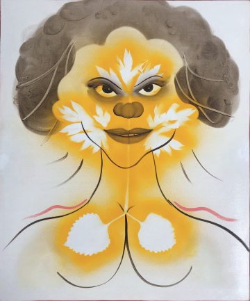 Human Child IV
50x60 cm, spray and oil on canvas, 2020