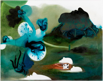 Blandt de levende, de døde og de ufødte
70 x 55 cm, akryl og olie på lærred, 2006