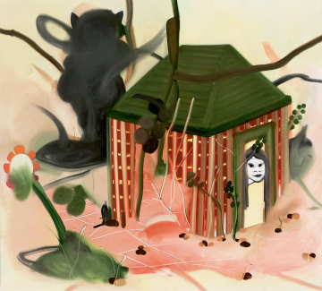 Someone had left her a present
114 x 103 cm, oil on canvas, 2005