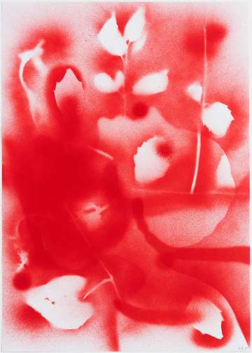 Fra serien Symbolistiske spraytegninger
A2, spray og tusch p&aring; papir, 2017