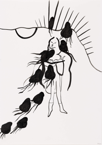 <h2> From the series Symbolist Drawings</h2>
A3, ink on paper, 2025