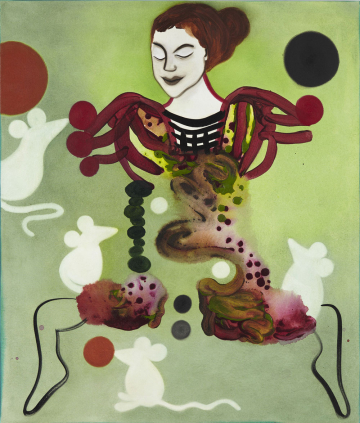 Legen
100 x 85 cm, akryl og olie på lærred, 2011