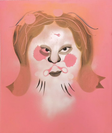 Human Being IV
50x60 cm, acrylics, spray and oil on canvas, 2020