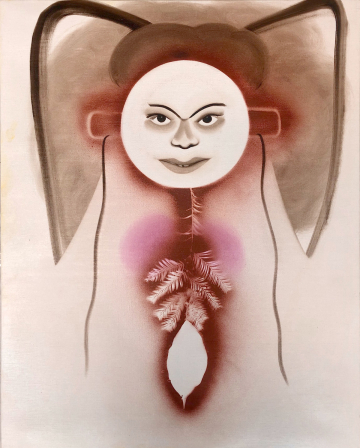 Væren V
70x90 cm, spraymaling og olie på lærred, 2019