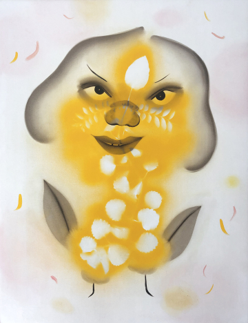 Human Child II
50x65 cm, spray and oil on canvas, 2020