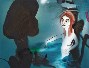 The meeting
60 x 50 cm, acrylics, spray and oil on canvas, 2009