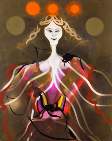 The queen
80 x 100 cm, acrylics, spray and oil on canvas, 2012
