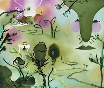 The hairs, the lips, the landscape
200 x 170 cm, oil on canvas, 2010