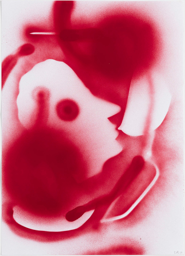 Fra serien Symbolistiske spraytegninger
A2, spray p&aring; papir, 2017