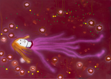 Among flowers
140 x 100 cm, acrylics, spray and oil on canvas, 2012-2013