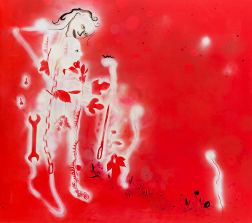 Det evige liv
200x176 cm, akryl, spray og olie på lærred, 2018