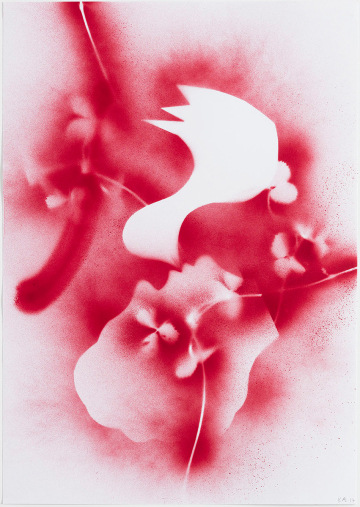 Fra serien Symbolistiske spraytegninger
A2, spray p&aring; papir, 2017