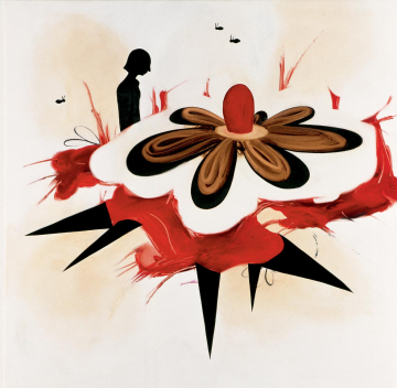 She had found the big flower
100x100, oil on canvas, 2002