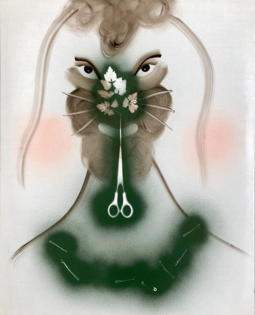 Væren I
70x90 cm, spraymaling og olie på lærred, 2019