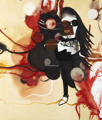 She was protected
170 x 200 cm, acrylics and oil on canvas, 2008