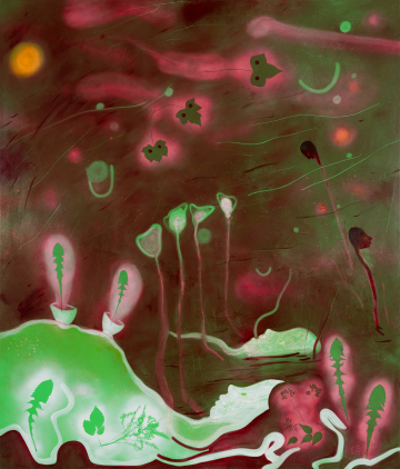 <h2>The Dream</h2>
170x200cm, acrylics, spray and oil on canvas, 2025