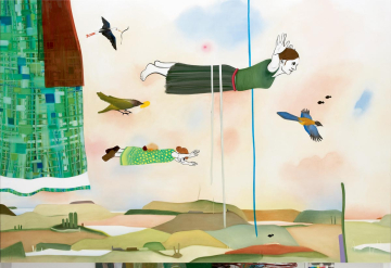 The birds are flying
200 x 300 cm, oli on canvas, 2005