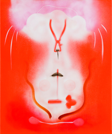 Værktøjet VI
60x45 cm, akryl, spray og olie på lærred, 2019
