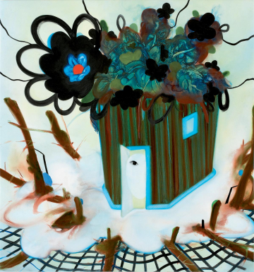 The door opened in the house of melancholy
96 x 102 cm, acrylic and oil on canvas, 2005